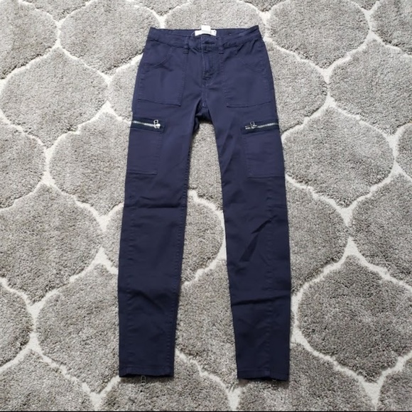 navy skinny cargo pants